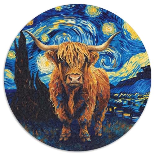 Highland Rinder Puzzles 1000 Teile Schwer Puzzle Spielzeug Lernspiel Impossible Herausforderung Spielzeug Für Erwachsene Und Kinder Ab 12 Jahren 1000pcs (67.5x67.5cm) von DHBANEIOK