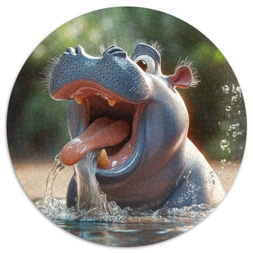 Hippo Puzzles 1000 Teile Schwer Puzzle Spielzeug Pädagogisches Spiel Impossible Herausforderungsspielzeug Für Erwachsene Kinder 1000pcs (67.5x67.5cm) von DHBANEIOK