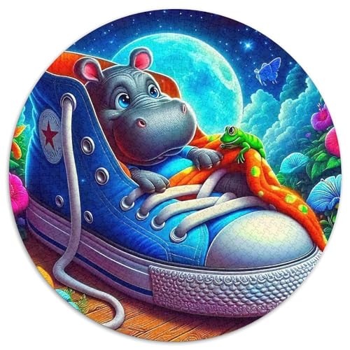 Hippopotamus Puzzle 1000 Teile Schwer Puzzle Spielzeug Lernspiel Impossible Herausforderung Spielzeug Für Erwachsene Kinder 1000pcs (67.5x67.5cm) von DHBANEIOK