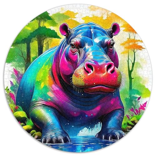 Hippopotamus Puzzle 1000 Teile Schwer Puzzle Spielzeug Lernspiel Impossible Herausforderungsspielzeug Für Erwachsene Und Kinder Ab 14 Jahren 1000pcs (67.5x67.5cm) von DHBANEIOK