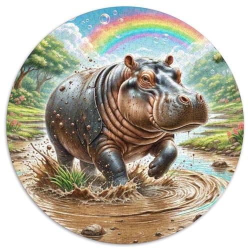 Hippopotamus Puzzle 1000 Teile Schwer Puzzle Spielzeug Pädagogisches Spiel Impossible Herausforderungsspielzeug Für Erwachsene Und Kinder Ab 14 Jahren 1000pcs (67.5x67.5cm) von DHBANEIOK
