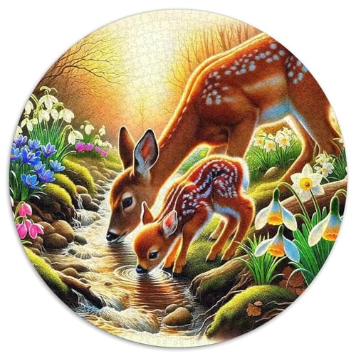Hirsch Puzzle 1000 Teile Schwer Puzzle Spielzeug Lernspiel Impossible Herausforderung Spielzeug Für Erwachsene Kinder 1000pcs (67.5x67.5cm) von DHBANEIOK