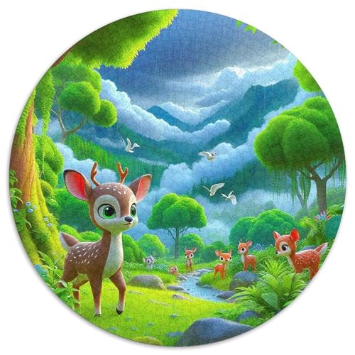 Hirsch Puzzle 1000-teilige Schwer Puzzle Spielzeug Lernspiel Impossible Herausforderung Spielzeug Für Erwachsene Kinder 1000pcs (67.5x67.5cm) von DHBANEIOK