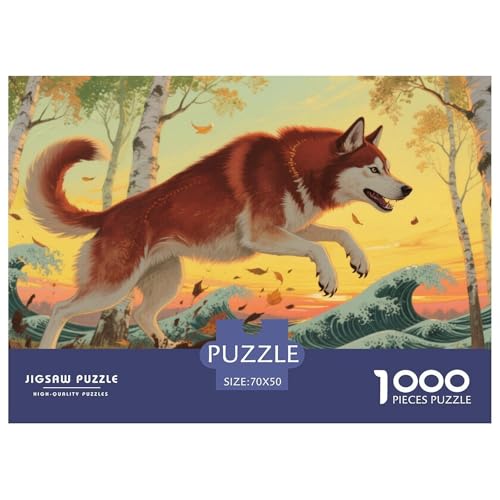 Husky Puzzles 1000 Teile Schwer Puzzle Spielzeug Lernspiel Impossible Herausforderung Spielzeug Für Erwachsene Kinder 70x50cm/1000pcs von DHBANEIOK
