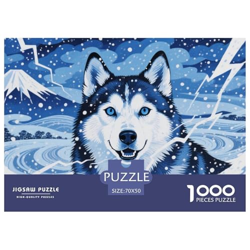 Husky Puzzles 1000 Teile Schwer Puzzle Spielzeug Lernspiel Impossible Herausforderungsspielzeug Für Erwachsene Und Kinder Ab 14 Jahren 70x50cm/1000pcs von DHBANEIOK