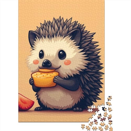 Igel Puzzle 1000-teilige Schwer Puzzle Spielzeug Lernspiel Impossible Herausforderungsspielzeug Für Erwachsene Kinder 1000pcs (75x50cm) von DHBANEIOK