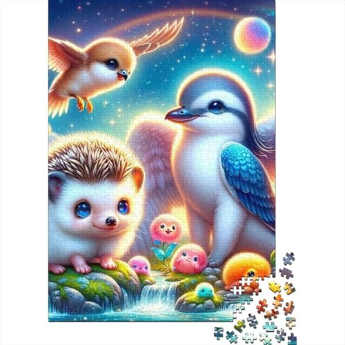 Igel Puzzles 1000 Teile Schwer Puzzle Spielzeug Pädagogisches Spiel Impossible Herausforderung Spielzeug Für Erwachsene Kinder 1000pcs (75x50cm) von DHBANEIOK