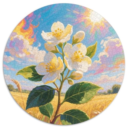 Jasmin Puzzle 1000-teilige Schwer Puzzle Spielzeug Lernspiel Impossible Herausforderungsspielzeug Für Erwachsene Kinder 1000pcs (67.5x67.5cm) von DHBANEIOK