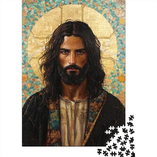 Jesus Puzzle 1000 Teile Schwer Puzzle Spielzeug Lernspiel Impossible Herausforderung Spielzeug Für Erwachsene Kinder 1000pcs (75x50cm) von DHBANEIOK