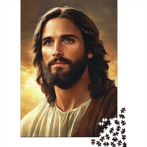 Jesus Puzzle 1000 Teile Schwer Puzzle Spielzeug Lernspiel Impossible Herausforderungsspielzeug Für Erwachsene Und Kinder in Bewährter 1000pcs (75x50cm) von DHBANEIOK