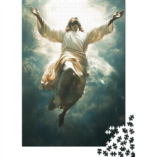 Jesus Puzzle 1000-teilige Schwer Puzzle Spielzeug Lernspiel Impossible Herausforderung Spielzeug Für Erwachsene Kinder 1000pcs (75x50cm) von DHBANEIOK