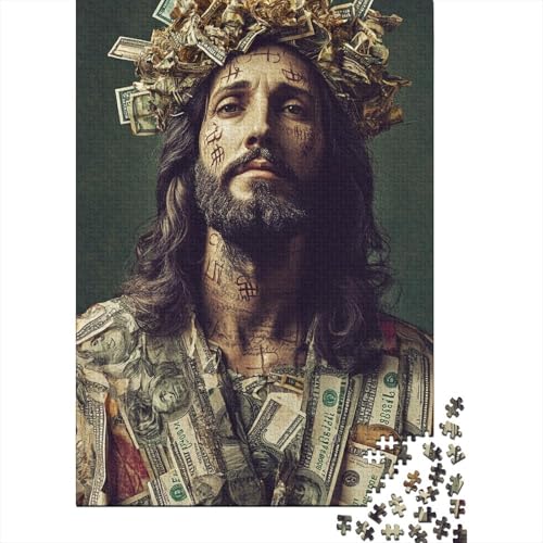 Jesus Puzzles 1000 Teile Schwer Puzzle Spielzeug Lernspiel Impossible Herausforderung Spielzeug Für Erwachsene Kinder 1000pcs (75x50cm) von DHBANEIOK