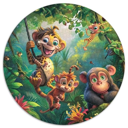 Jungle Tieres Puzzle 1000-teilige Schwer Puzzle Spielzeug Pädagogisches Spiel Impossible Herausforderung Spielzeug Für Erwachsene Und Kinder Ab 12 Jahren 1000pcs (67.5x67.5cm) von DHBANEIOK