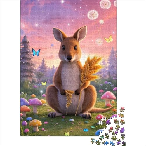 Känguru Puzzles 1000 Teile Schwer Puzzle Spielzeug Pädagogisches Spiel Impossible Herausforderungsspielzeug Für Erwachsene Kinder 1000pcs (75x50cm) von DHBANEIOK