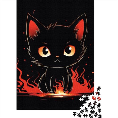 Katze Puzzle 1000 Teile Schwer Puzzle Spielzeug Pädagogisches Spiel Impossible Herausforderungsspielzeug Für Erwachsene Kinder 1000pcs (75x50cm) von DHBANEIOK
