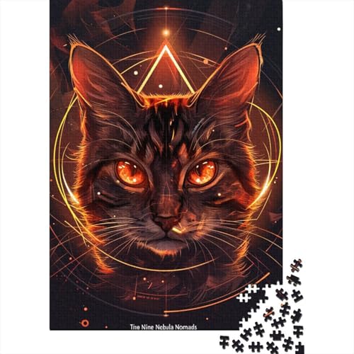 Katze Puzzle 1000-teilige Schwer Puzzle Spielzeug Lernspiel Impossible Herausforderungsspielzeug Für Erwachsene Und Kinder Ab 12 Jahren 1000pcs (75x50cm) von DHBANEIOK
