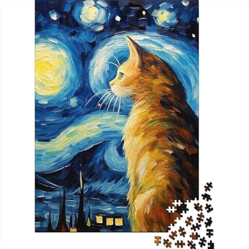 Katze Puzzles 1000 Teile Schwer Puzzle Spielzeug Lernspiel Impossible Herausforderung Spielzeug Für Erwachsene Und Kinder Ab 12 Jahren 1000pcs (75x50cm) von DHBANEIOK