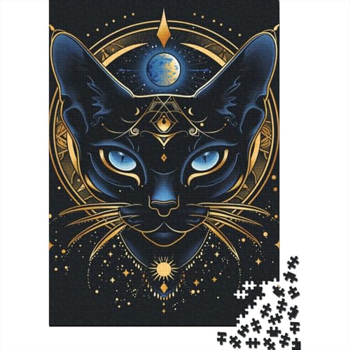 Katze Puzzles 1000 Teile Schwer Puzzle Spielzeug Lernspiel Impossible Herausforderungsspielzeug Für Erwachsene Kinder 1000pcs (75x50cm) von DHBANEIOK