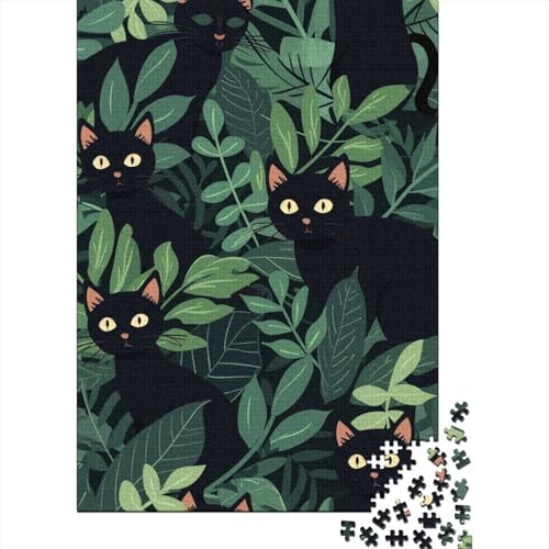 Katze Puzzles 1000 Teile Schwer Puzzle Spielzeug Pädagogisches Spiel Impossible Herausforderungsspielzeug Für Erwachsene Kinder 1000pcs (75x50cm) von DHBANEIOK