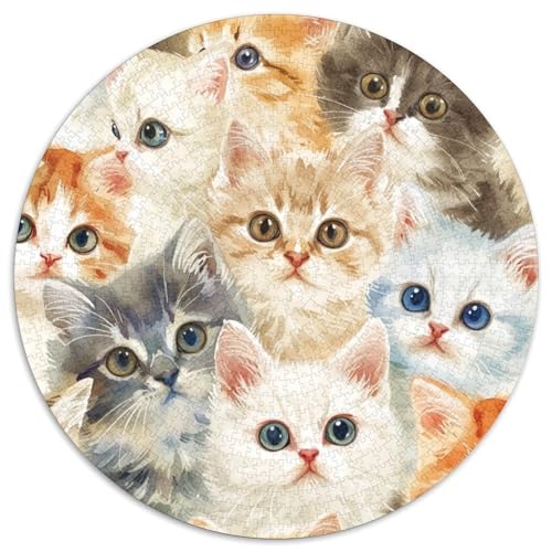 Katze Puzzles 1000-teilige Schwer Puzzle Spielzeug Lernspiel Impossible Herausforderungsspielzeug Für Erwachsene Und Kinder in Bewährter 1000pcs (67.5x67.5cm) von DHBANEIOK