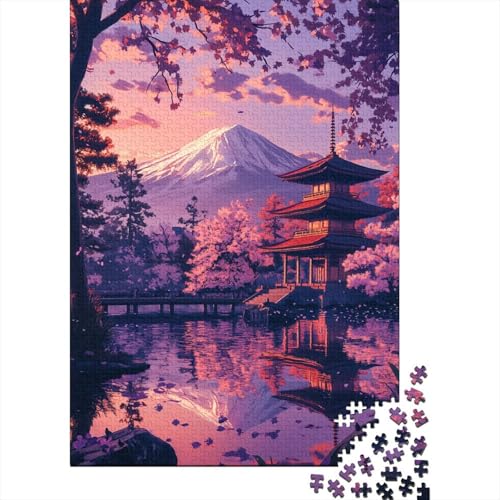 Kirschblüte Puzzles 1000 Teile Schwer Puzzle Spielzeug Lernspiel Impossible Herausforderungsspielzeug Für Erwachsene Kinder 1000pcs (75x50cm) von DHBANEIOK