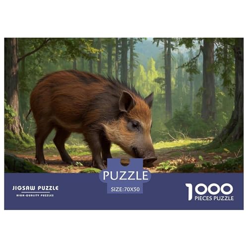 Kleines Wildschwein Puzzle 1000 Teile Schwer Puzzle Spielzeug Pädagogisches Spiel Impossible Herausforderung Spielzeug Für Erwachsene Und Kinder Ab 12 Jahren 70x50cm/1000pcs von DHBANEIOK