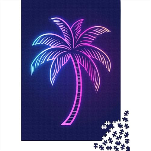 Kokospalmen Puzzle 1000 Teile Schwer Puzzle Spielzeug Lernspiel Impossible Herausforderungsspielzeug Für Erwachsene Kinder 1000pcs (75x50cm) von DHBANEIOK