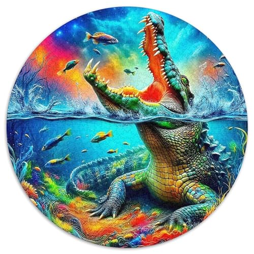 Krokodil Puzzle 1000-teilige Schwer Puzzle Spielzeug Lernspiel Impossible Herausforderungsspielzeug Für Erwachsene Und Kinder Ab 12 Jahren 1000pcs (67.5x67.5cm) von DHBANEIOK