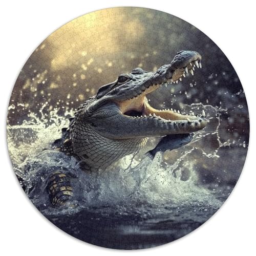 Krokodil Puzzles 1000 Teile Schwer Puzzle Spielzeug Lernspiel Impossible Herausforderung Spielzeug Für Erwachsene Kinder 1000pcs (67.5x67.5cm) von DHBANEIOK