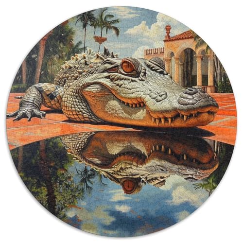 Krokodil Puzzles 1000 Teile Schwer Puzzle Spielzeug Pädagogisches Spiel Impossible Herausforderung Spielzeug Für Erwachsene Kinder 1000pcs (67.5x67.5cm) von DHBANEIOK