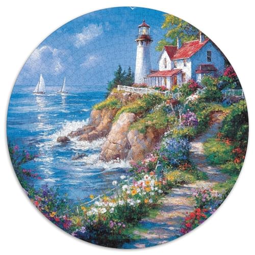 Küstenleuchtturm Puzzle 1000 Teile Schwer Puzzle Spielzeug Lernspiel Impossible Herausforderung Spielzeug Für Erwachsene Und Kinder Ab 14 Jahren 1000pcs (67.5x67.5cm) von DHBANEIOK