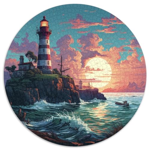 Küstenleuchtturms Puzzle 1000 Teile Schwer Puzzle Spielzeug Lernspiel Impossible Herausforderung Spielzeug Für Erwachsene Kinder 1000pcs (67.5x67.5cm) von DHBANEIOK