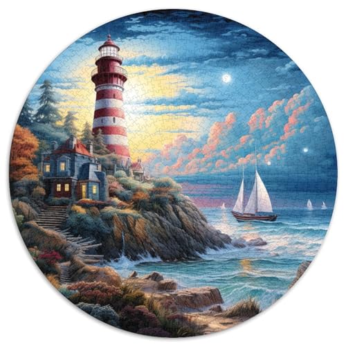 Küstenleuchtturms Puzzle 1000-teilige Schwer Puzzle Spielzeug Lernspiel Impossible Herausforderung Spielzeug Für Erwachsene Und Kinder Ab 14 Jahren 1000pcs (67.5x67.5cm) von DHBANEIOK