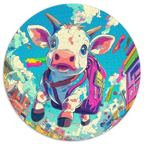 Kuh Puzzle 1000-teilige Schwer Puzzle Spielzeug Lernspiel Impossible Herausforderung Spielzeug Für Erwachsene Und Kinder Ab 14 Jahren 1000pcs (67.5x67.5cm) von DHBANEIOK