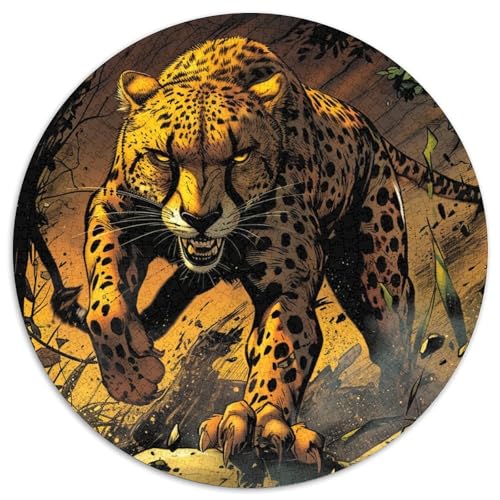 Leopard Puzzle 1000-teilige Schwer Puzzle Spielzeug Pädagogisches Spiel Impossible Herausforderungsspielzeug Für Erwachsene Kinder 1000pcs (67.5x67.5cm) von DHBANEIOK