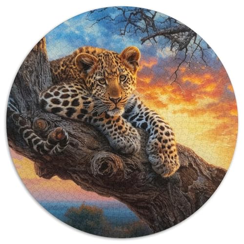 Leopard Puzzles 1000 Teile Schwer Puzzle Spielzeug Lernspiel Impossible Herausforderungsspielzeug Für Erwachsene Und Kinder Ab 14 Jahren 1000pcs (67.5x67.5cm) von DHBANEIOK