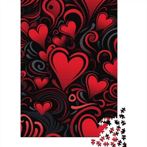 Liebe Puzzles 1000 Teile Schwer Puzzle Spielzeug Lernspiel Impossible Herausforderung Spielzeug Für Erwachsene Kinder 1000pcs (75x50cm) von DHBANEIOK