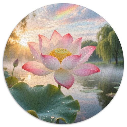 Lotusblume Puzzle 1000-teilige Schwer Puzzle Spielzeug Lernspiel Impossible Herausforderung Spielzeug Für Erwachsene Kinder 1000pcs (67.5x67.5cm) von DHBANEIOK
