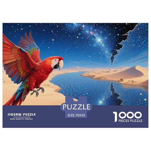 Macaw Puzzle 1000-teilige Schwer Puzzle Spielzeug Lernspiel Impossible Herausforderung Spielzeug Für Erwachsene Kinder 70x50cm/1000pcs von DHBANEIOK
