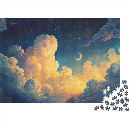 Mond Puzzle 1000 Teile Schwer Puzzle Spielzeug Lernspiel Impossible Herausforderung Spielzeug Für Erwachsene Kinder 1000pcs (75x50cm) von DHBANEIOK