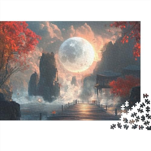 Mond Puzzle 1000-teilige Schwer Puzzle Spielzeug Lernspiel Impossible Herausforderungsspielzeug Für Erwachsene Und Kinder Ab 14 Jahren 1000pcs (75x50cm) von DHBANEIOK