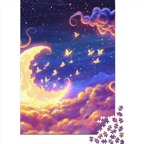 Mond Puzzles 1000 Teile Schwer Puzzle Spielzeug Pädagogisches Spiel Impossible Herausforderungsspielzeug Für Erwachsene Kinder 1000pcs (75x50cm) von DHBANEIOK