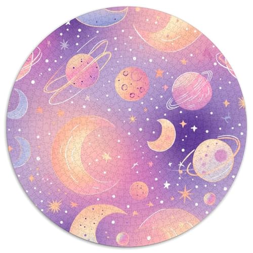 Mond and Stars Puzzles 1000 Teile Schwer Puzzle Spielzeug Pädagogisches Spiel Impossible Herausforderungsspielzeug Für Erwachsene Kinder 1000pcs (67.5x67.5cm) von DHBANEIOK