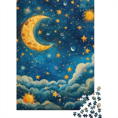 Nachthimmel Puzzle 1000 Teile Schwer Puzzle Spielzeug Lernspiel Impossible Herausforderungsspielzeug Für Erwachsene Kinder 1000pcs (75x50cm) von DHBANEIOK
