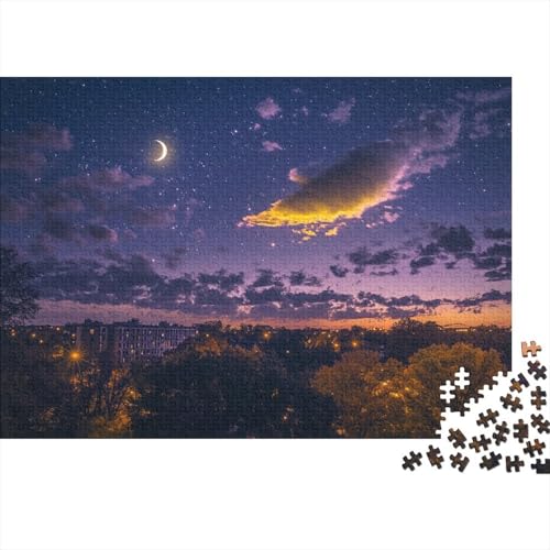 Nachthimmel Puzzle 1000 Teile Schwer Puzzle Spielzeug Pädagogisches Spiel Impossible Herausforderungsspielzeug Für Erwachsene Kinder 1000pcs (75x50cm) von DHBANEIOK