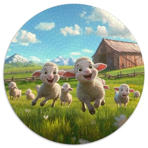 Nettes Lamm Puzzles 1000 Teile Schwer Puzzle Spielzeug Pädagogisches Spiel Impossible Herausforderungsspielzeug Für Erwachsene Und Kinder Ab 12 Jahren 1000pcs (67.5x67.5cm) von DHBANEIOK