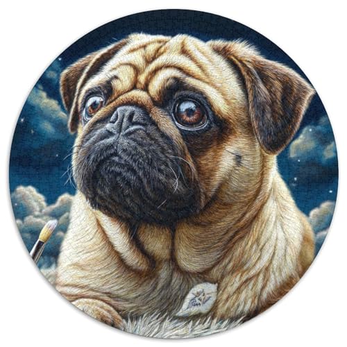 Niedlicher Haustierhund Puzzle 1000-teilige Schwer Puzzle Spielzeug Lernspiel Impossible Herausforderung Spielzeug Für Erwachsene Kinder 1000pcs (67.5x67.5cm) von DHBANEIOK