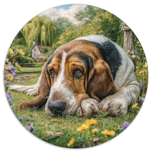 Niedlicher Haustierhund Puzzle 1000-teilige Schwer Puzzle Spielzeug Pädagogisches Spiel Impossible Herausforderung Spielzeug Für Erwachsene Und Kinder in Bewährter 1000pcs (67.5x67.5cm) von DHBANEIOK