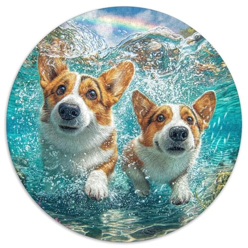Niedlicher Hund Puzzle 1000 Teile Schwer Puzzle Spielzeug Lernspiel Impossible Herausforderungsspielzeug Für Erwachsene Und Kinder Ab 14 Jahren 1000pcs (67.5x67.5cm) von DHBANEIOK