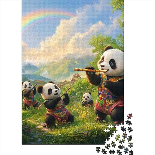Panda Puzzle 1000-teilige Schwer Puzzle Spielzeug Lernspiel Impossible Herausforderung Spielzeug Für Erwachsene Kinder 1000pcs (75x50cm) von DHBANEIOK